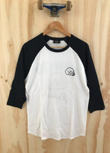 SKULL RAGLAN TEE-NVY/WH